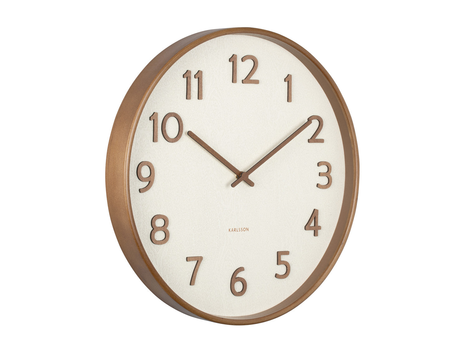 Wall Clock Pure wood grain IVORY