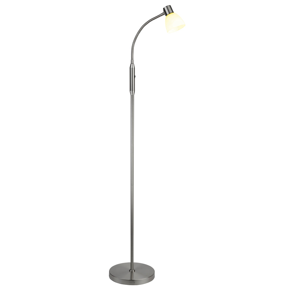 Hudson 1 arm gulvlampe opal LED