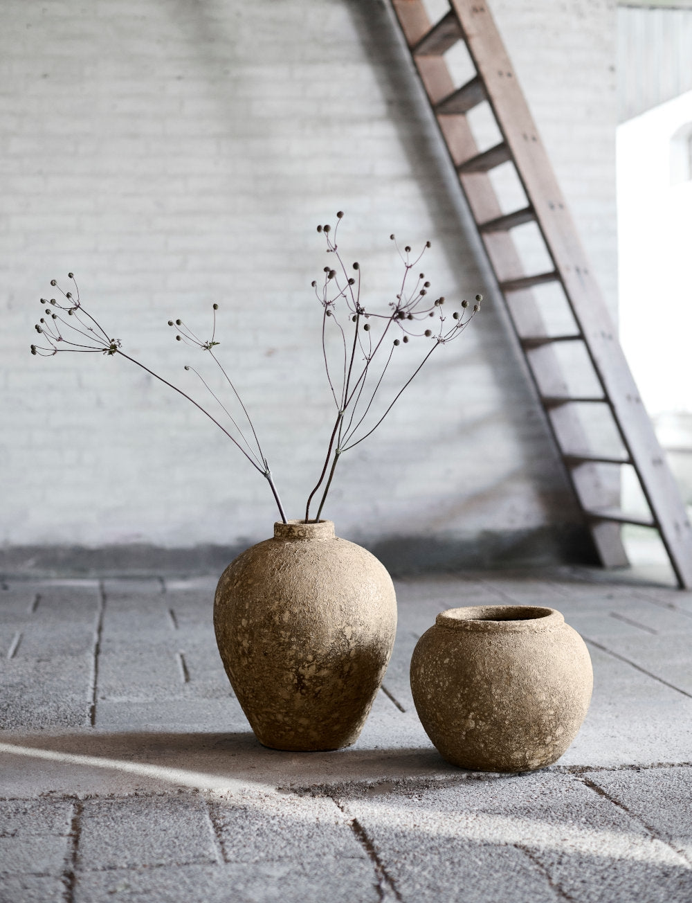 Krukke Luna - Beige terrakotta L