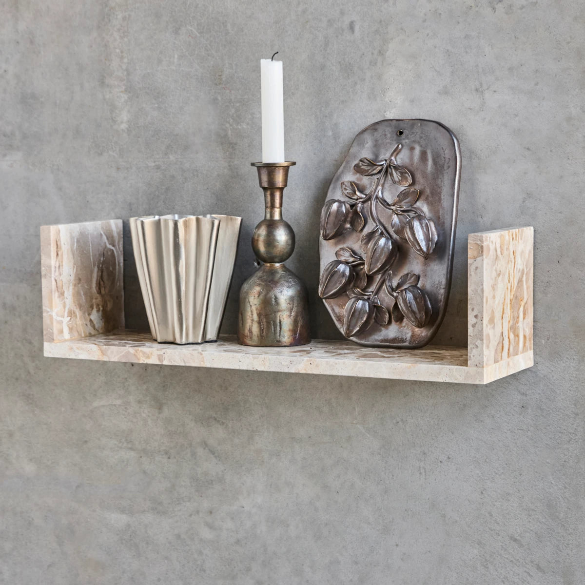 Shelf - HDMarr, Beige Marble
