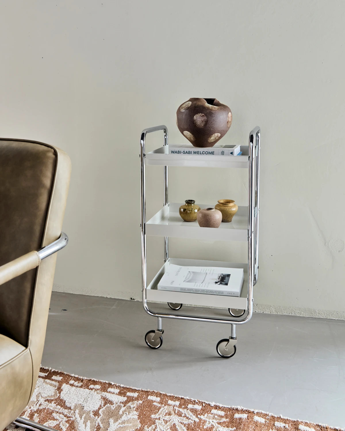 Trolley, HDRoll, Off-white, Chrome