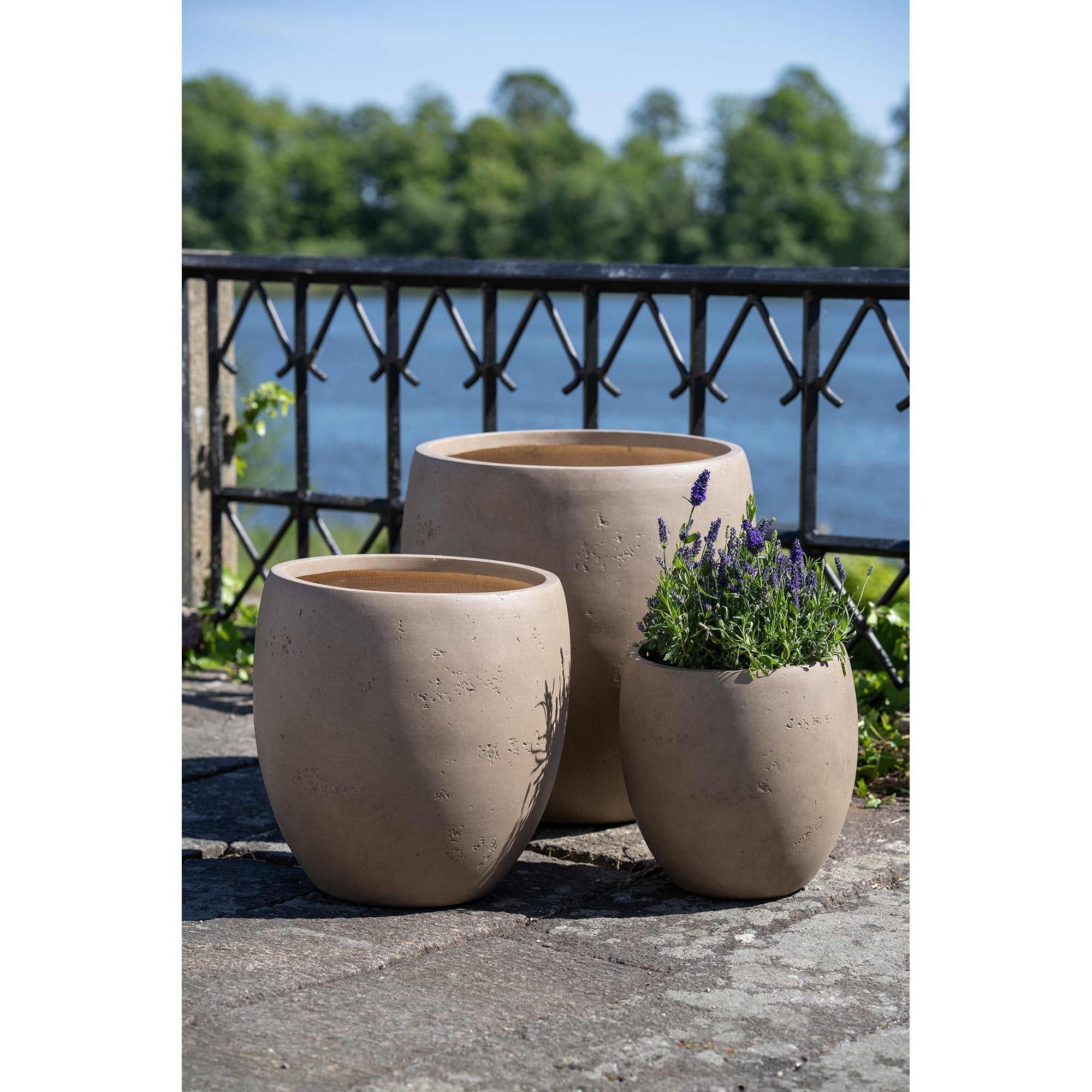 Beckley, pots, fibervlay, brown, large