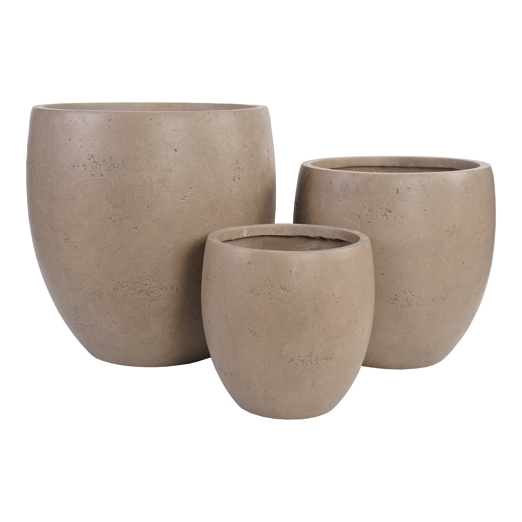 Beckley, pots, fibervlay, brown, large