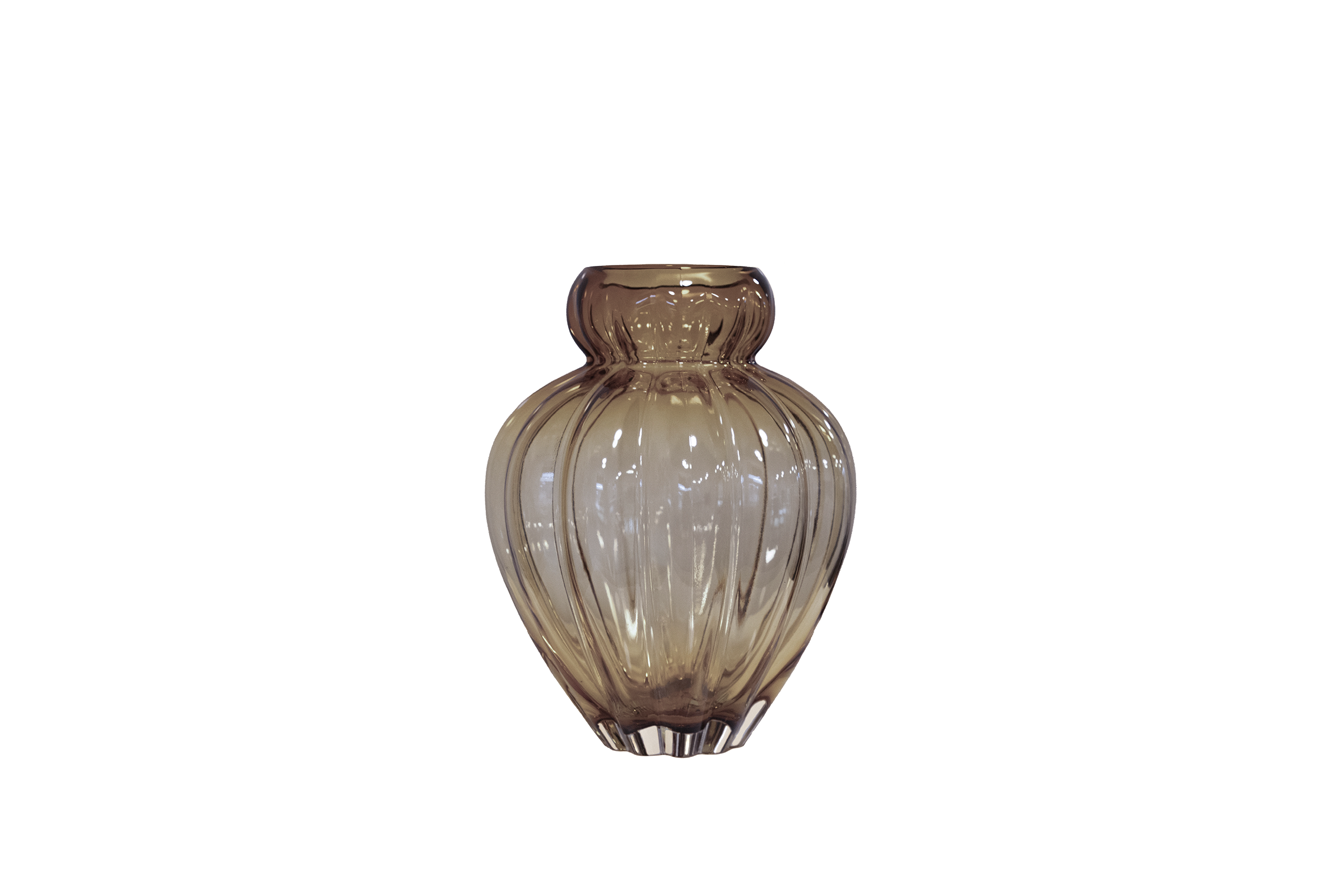 Audrey vase  small smokey brown