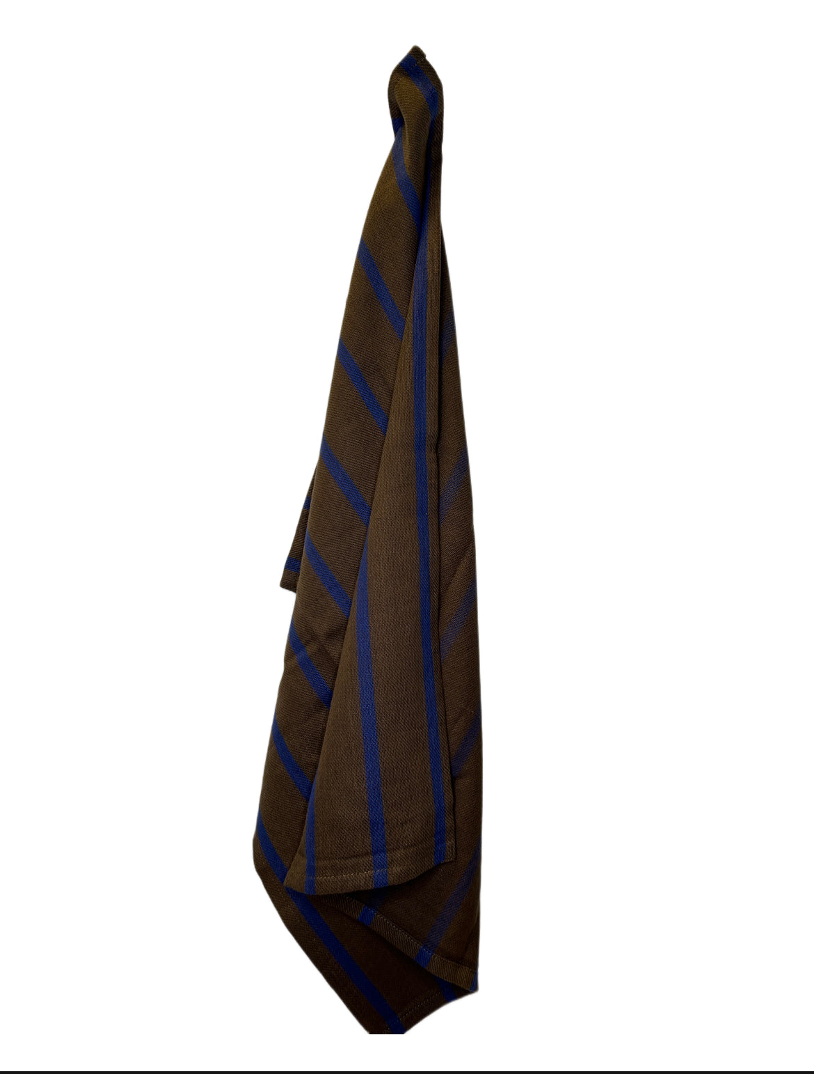 Viskestykke, Stripe - Brown/cobalt - 50x70cm