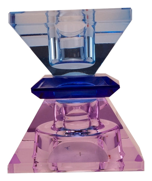 Krystal stage, violet/kobolt/grå - 7,5x6x6cm