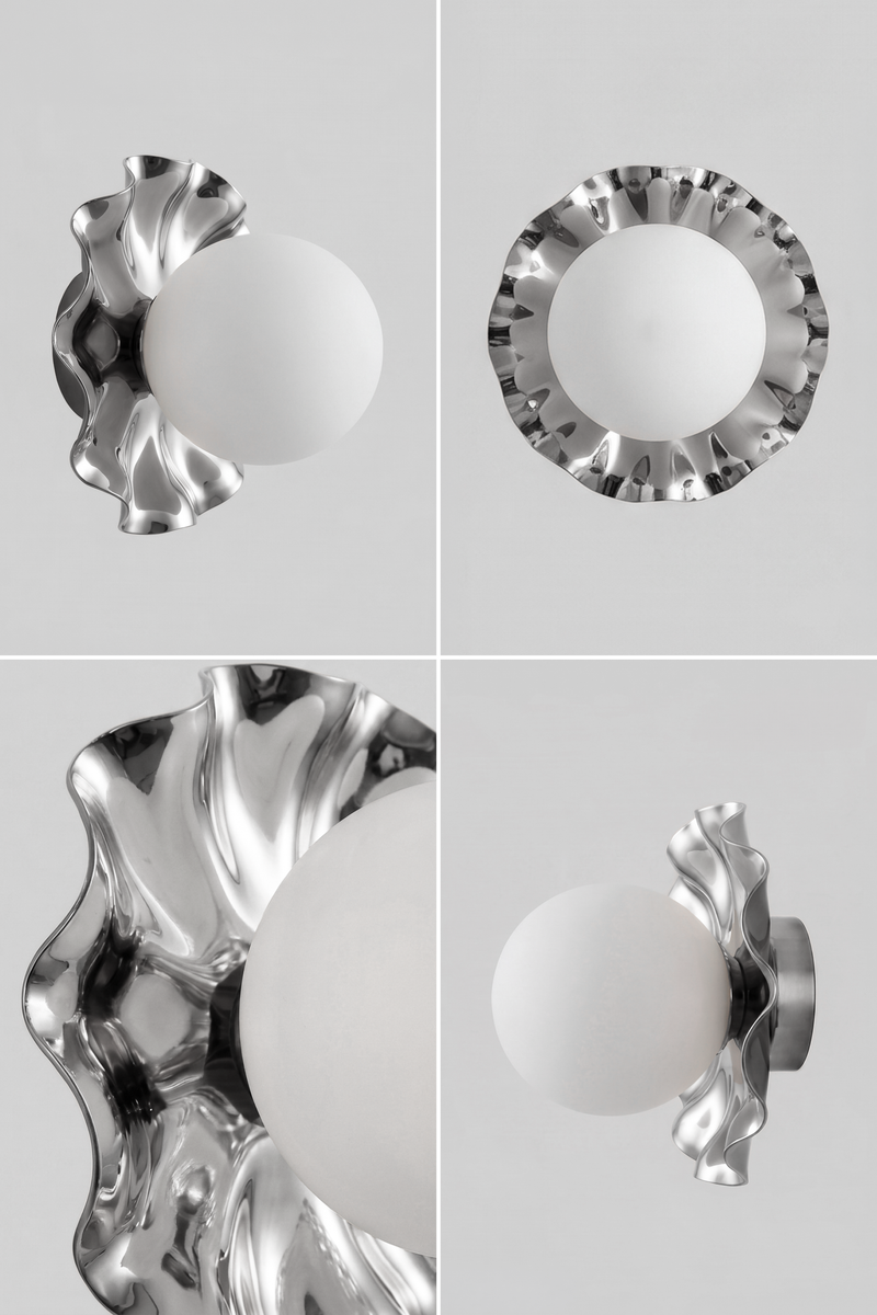 Lea Lampe - chrome | opal glas