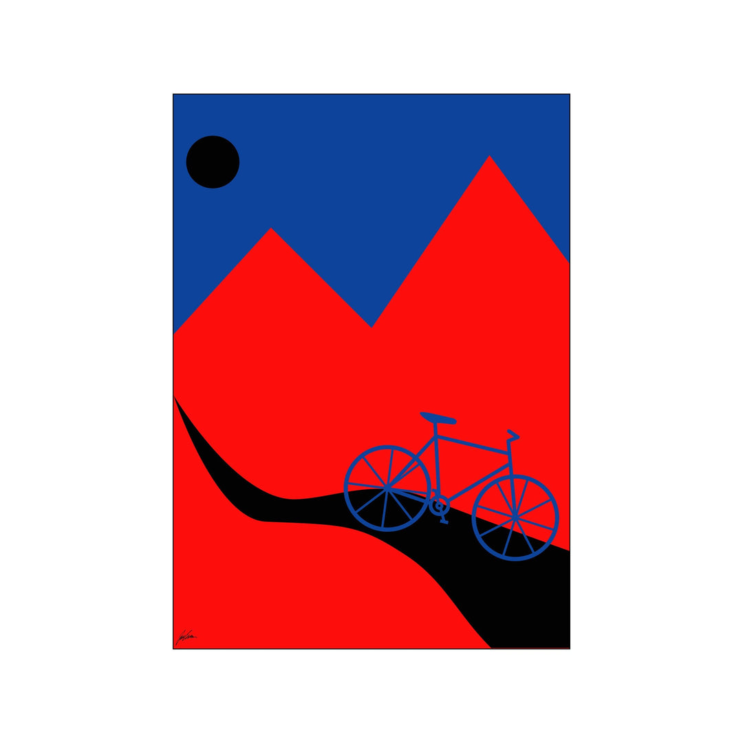 Mountain bike - blue 50x70cm