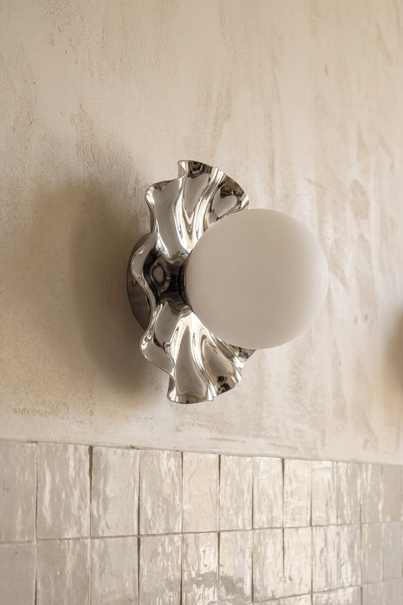 Lea Lampe - chrome | opal glas