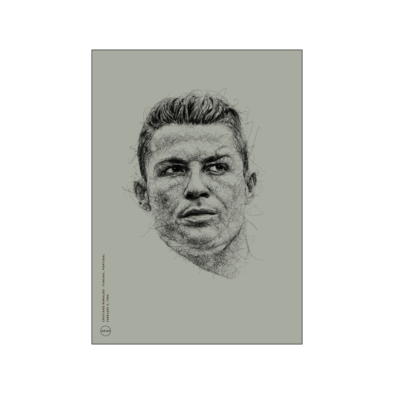 Christiano Ronaldo - Beige 30x40