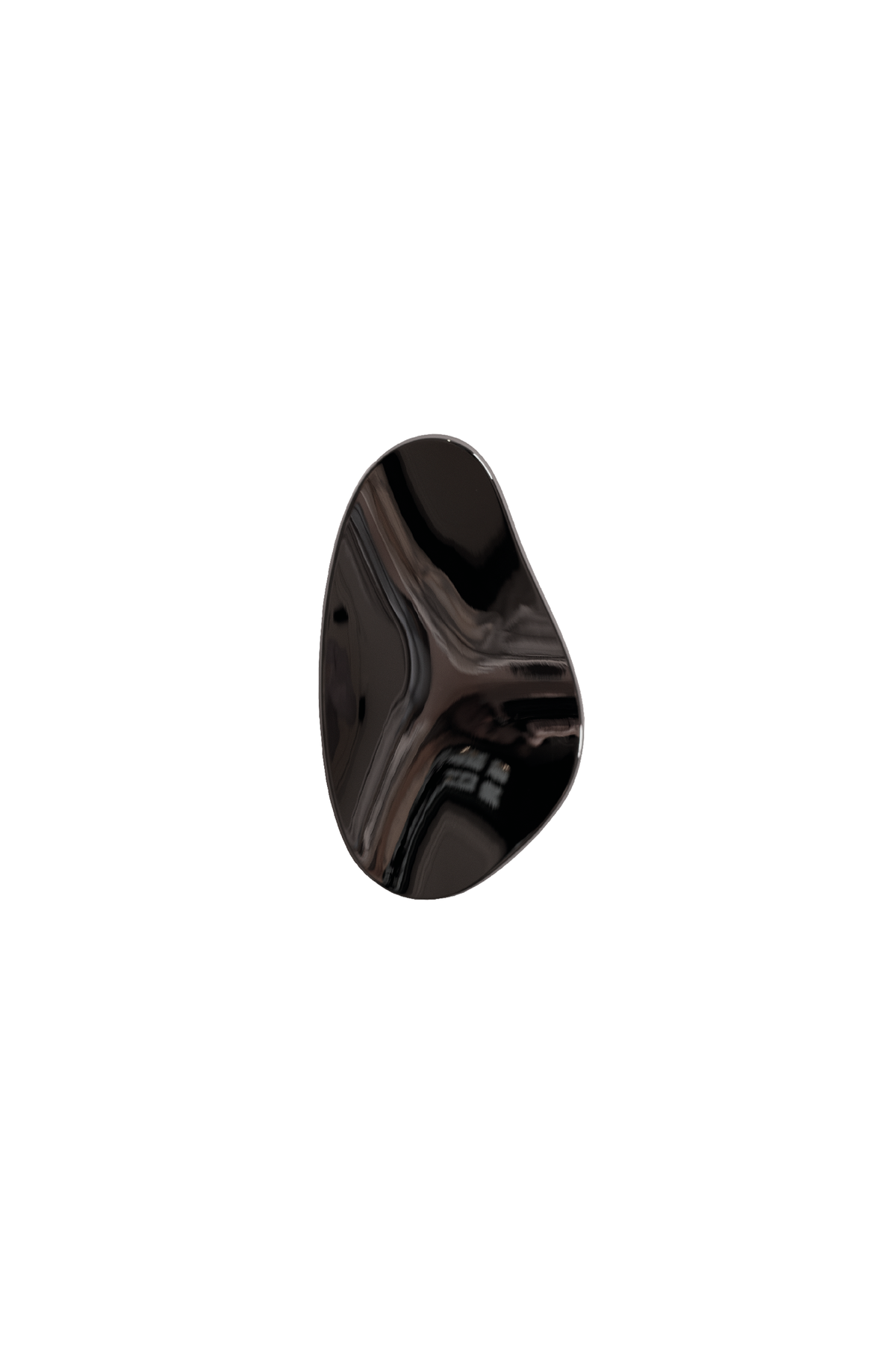 Amalia Hook Oblong Small Black Chrome