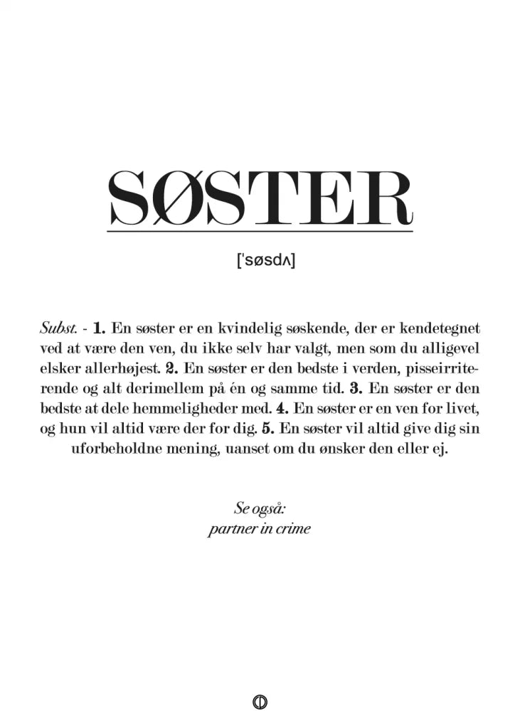 Søster Definition A5