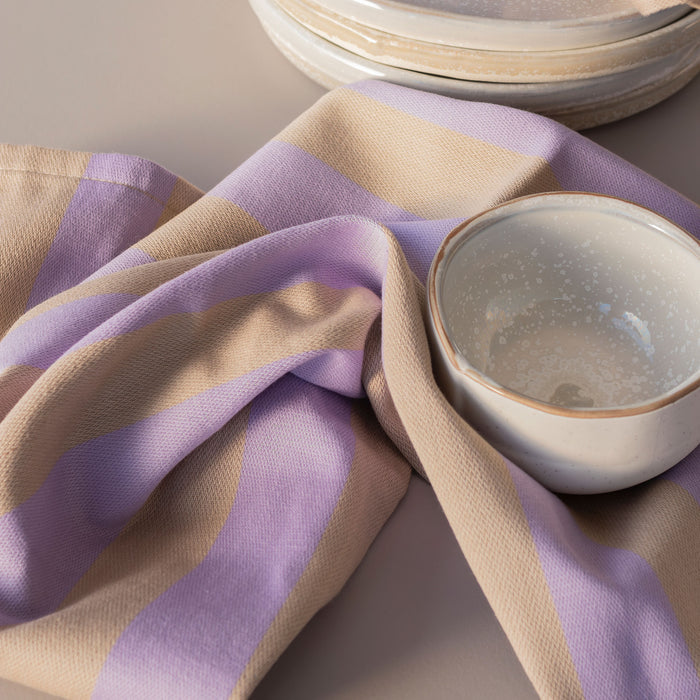 STRIPES 2-pack tea towl, Sand