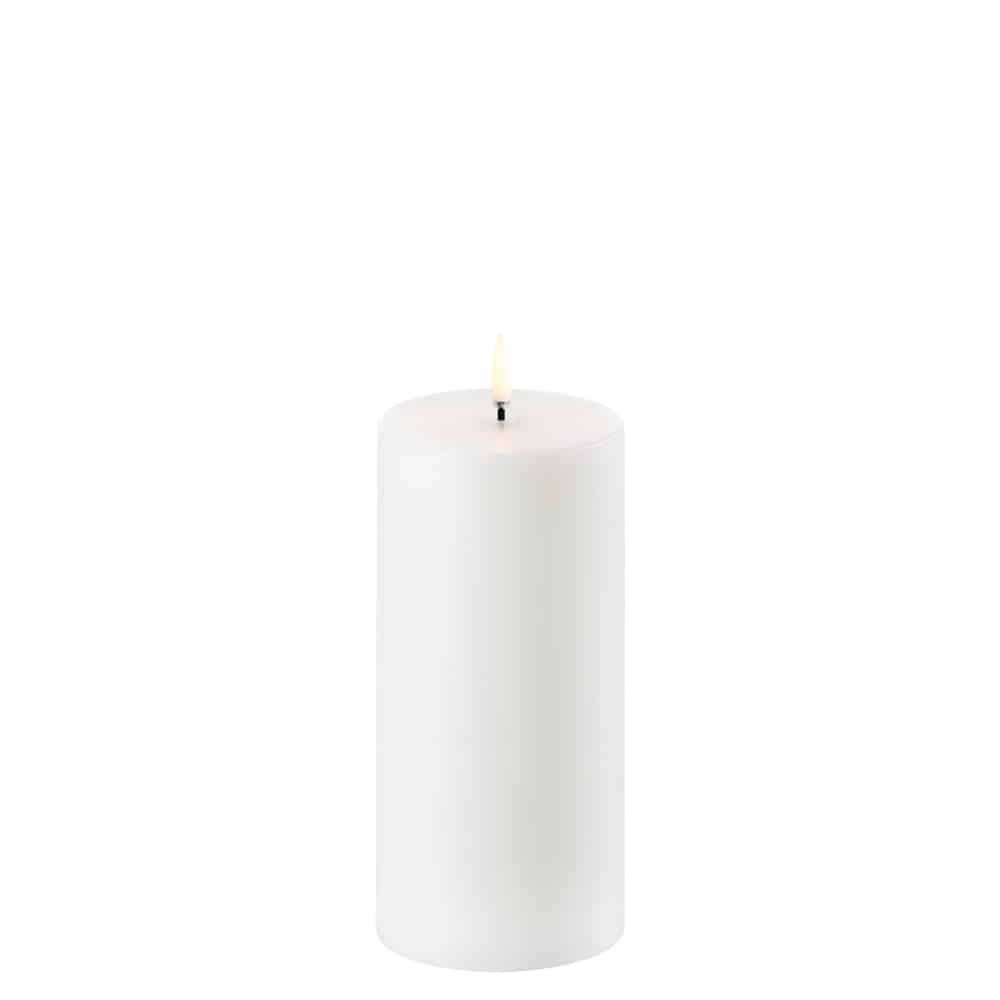 LED Pillar Candle - Nordic White - Ø7,8 x 15 cm