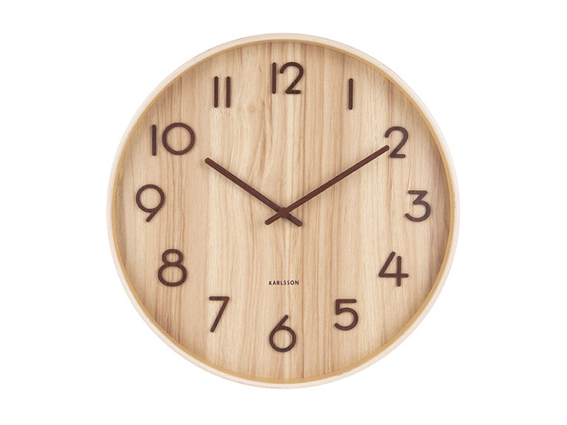 Wall Clock Pure Medium Walnut