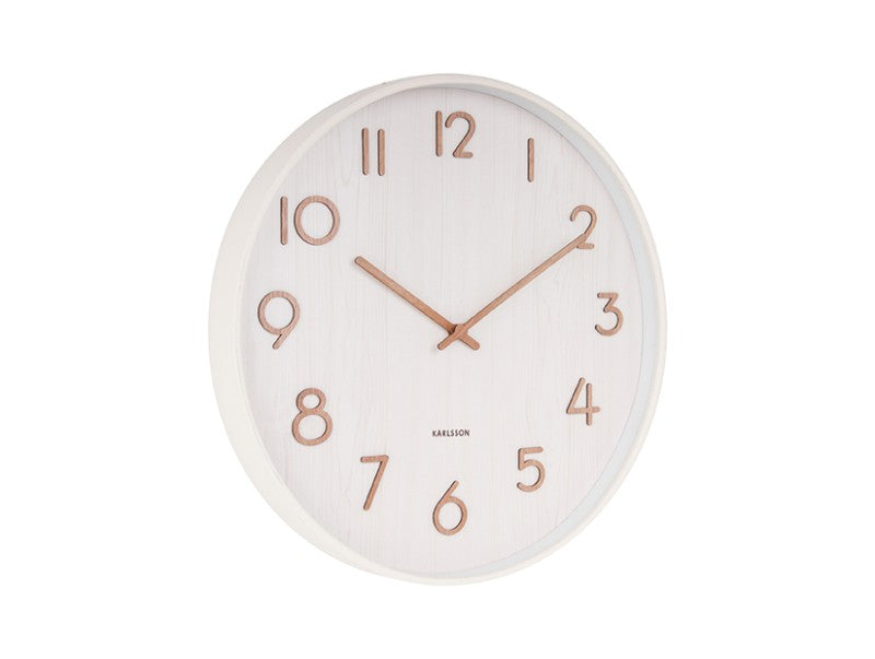 Wall Clock Pure Medium White