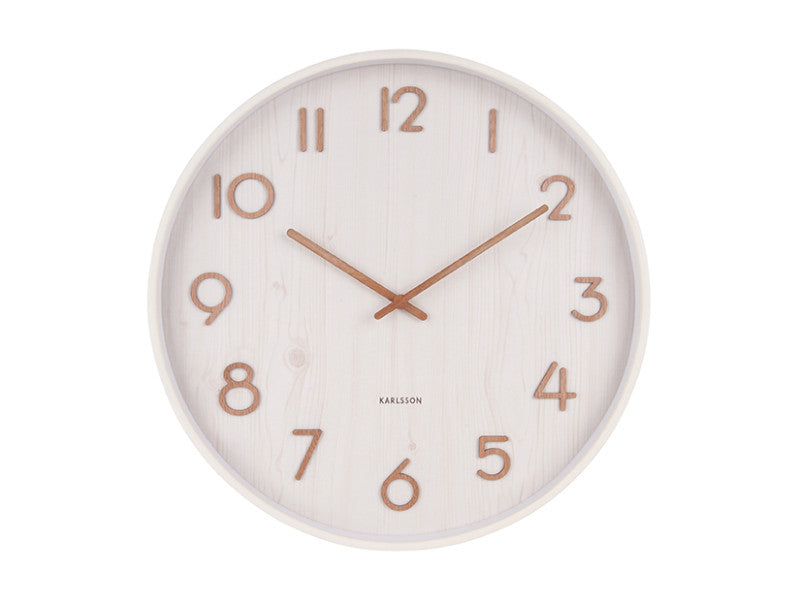 Wall Clock Pure Medium White