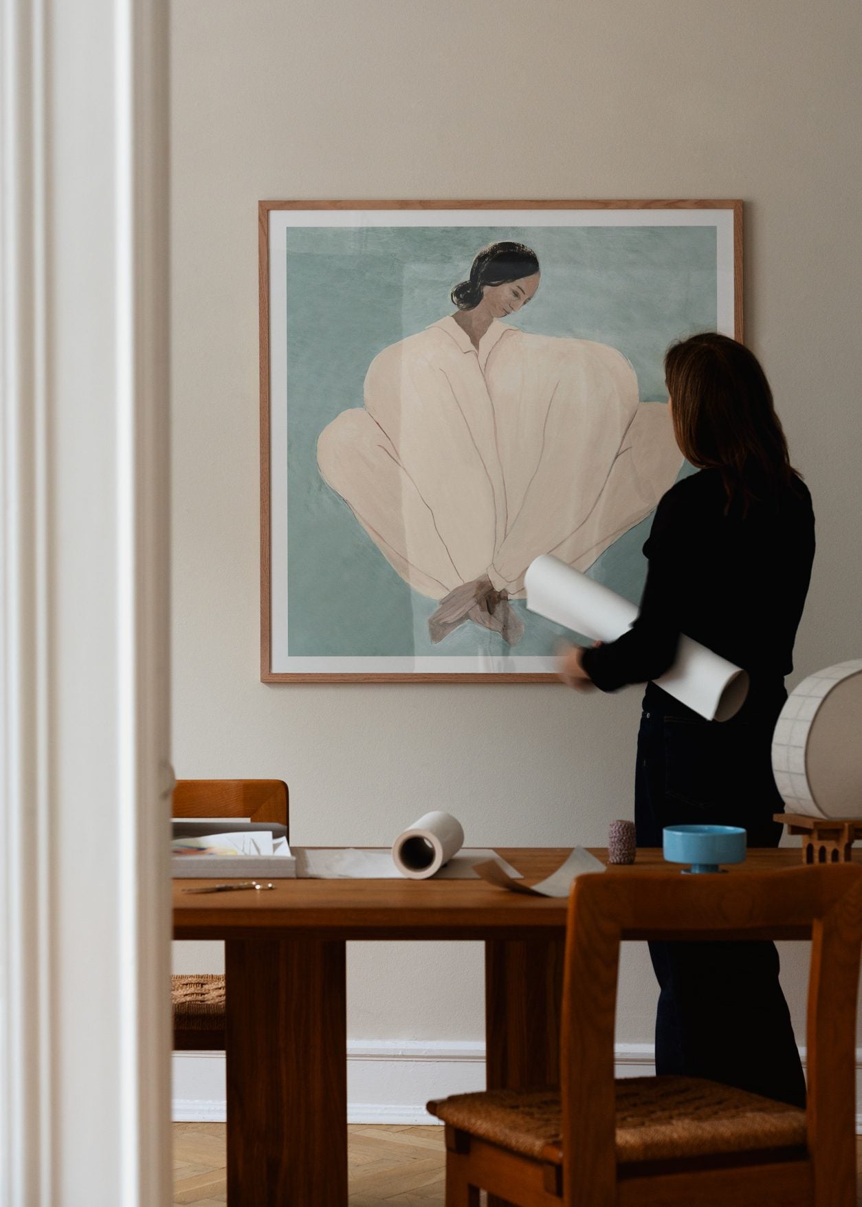 Meet Me At Jaures - 100 x 100cm við eik rammu