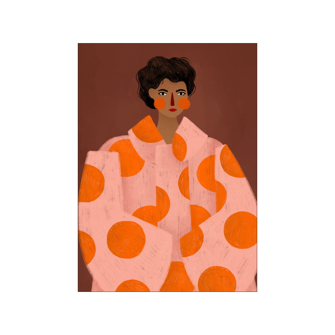 Woman With Orange Dots 50x70cm