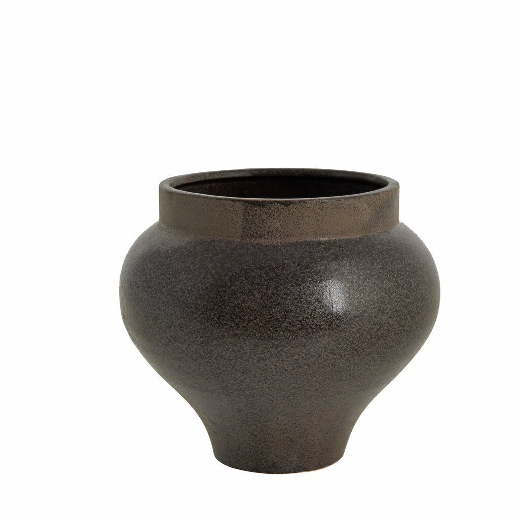 Hilla flower pot 21.5X21.5X18.5 cm. Brown
