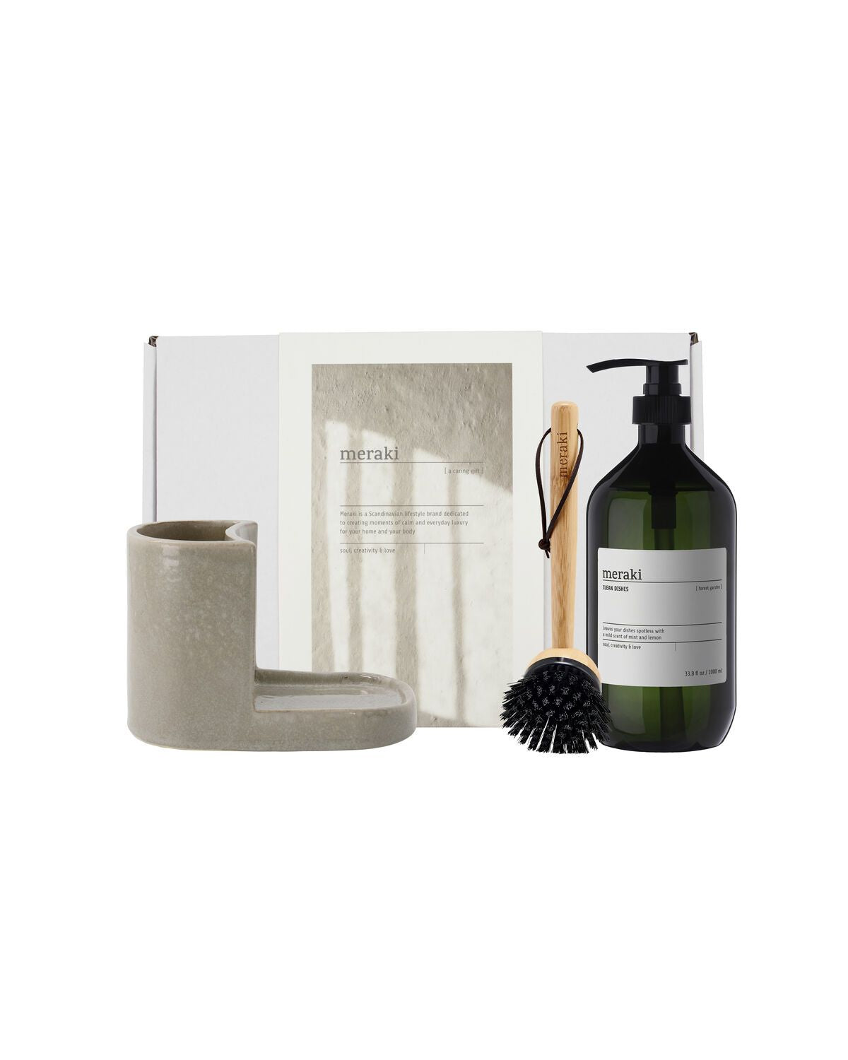 Gift box, Grey Holder + Nature Brush +