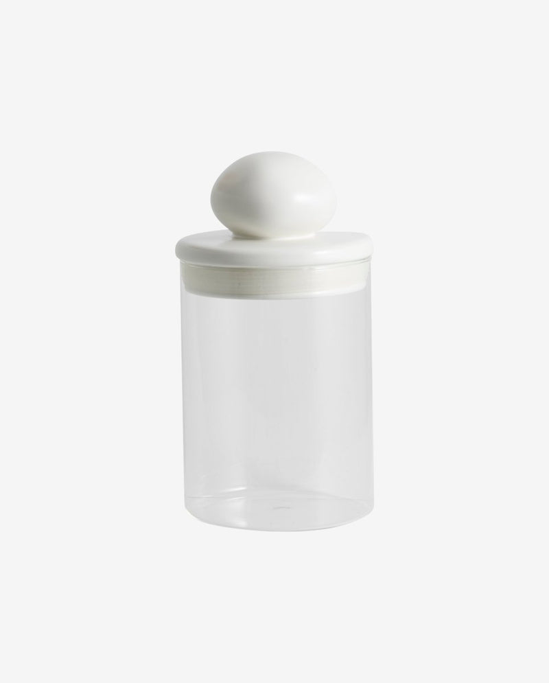 PLUM opbevaringsglas med låg i keramik