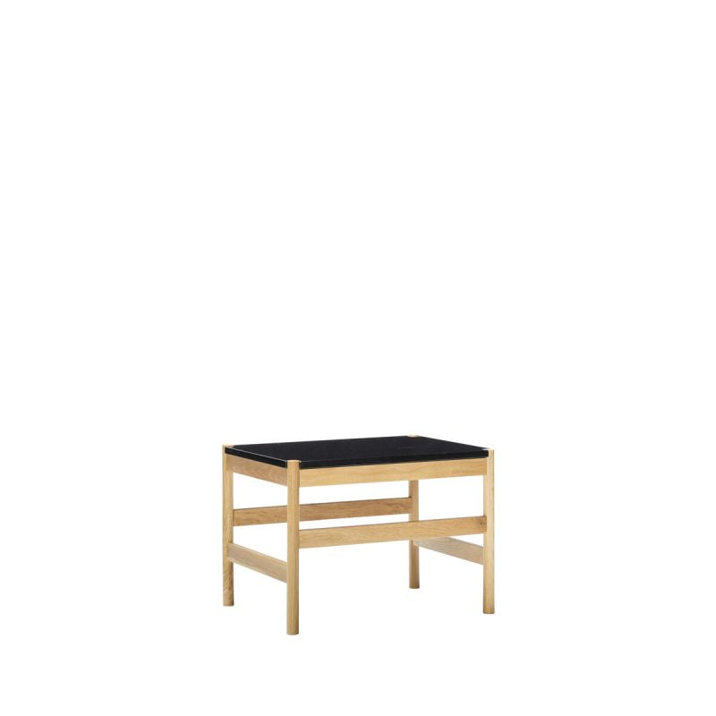 Raw side table black/natural