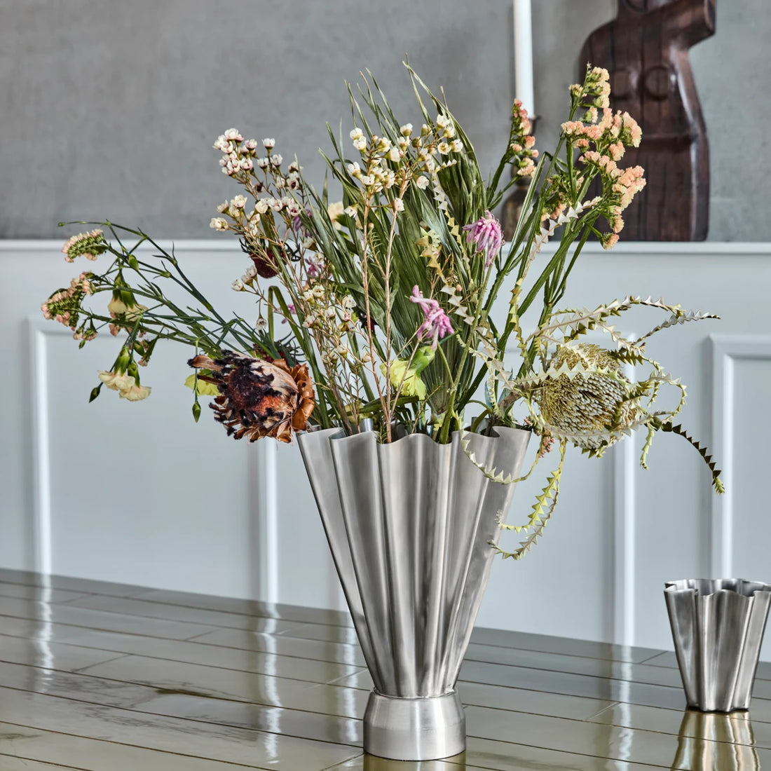 Vase, HDFlood, Brushed silver