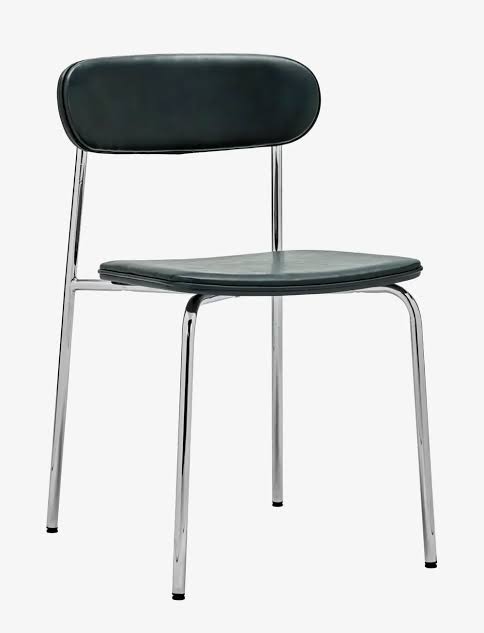 Chair, HDpova, Chrome; Dark green