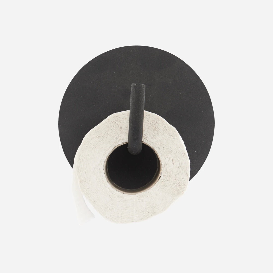 Toilet paper holder, HDText, Black