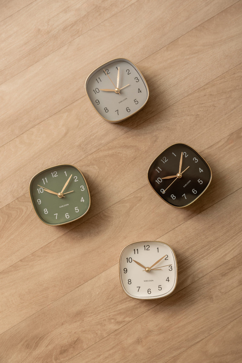 Alarm clock travel square black