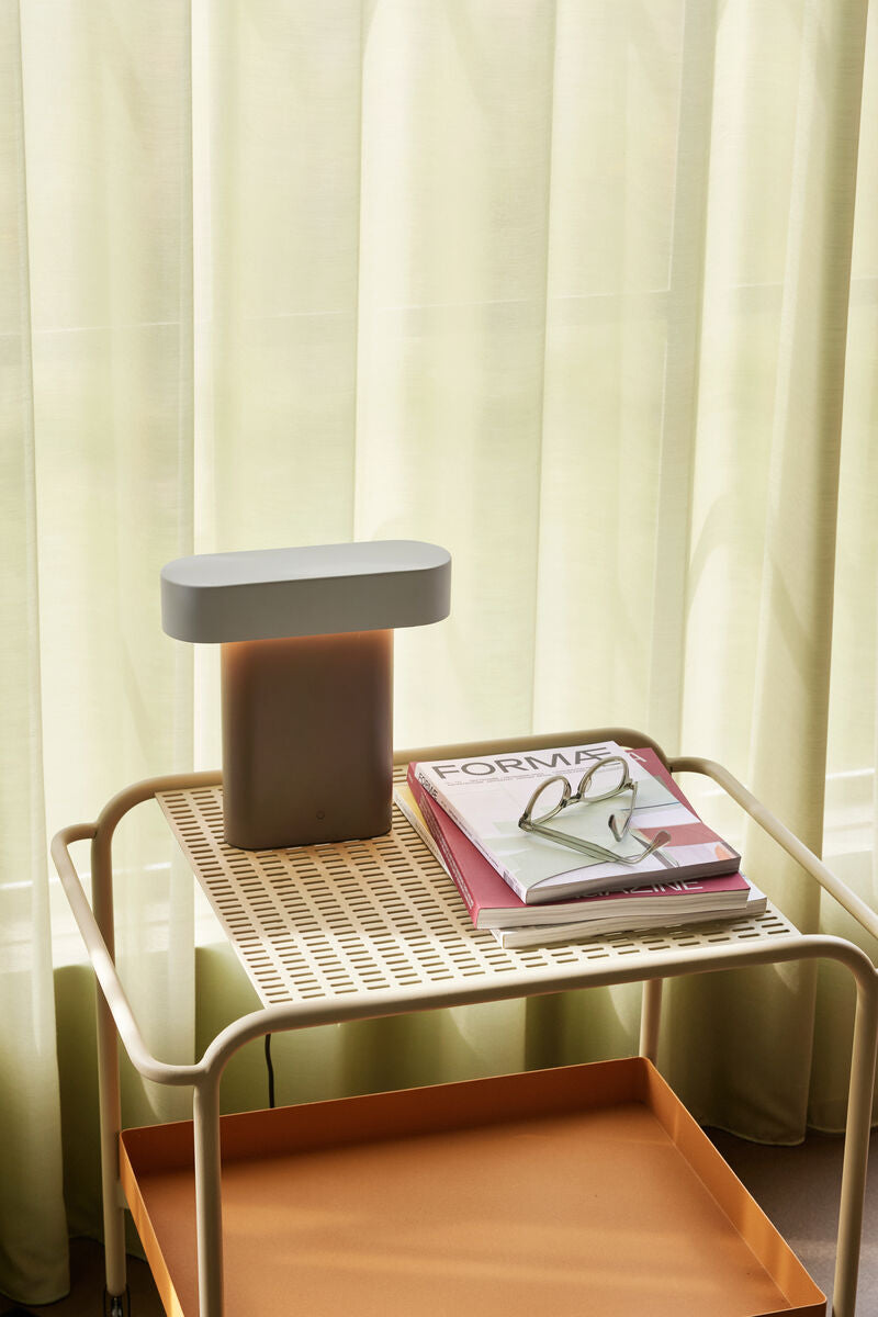 Sleek table lamp  brown/light brown