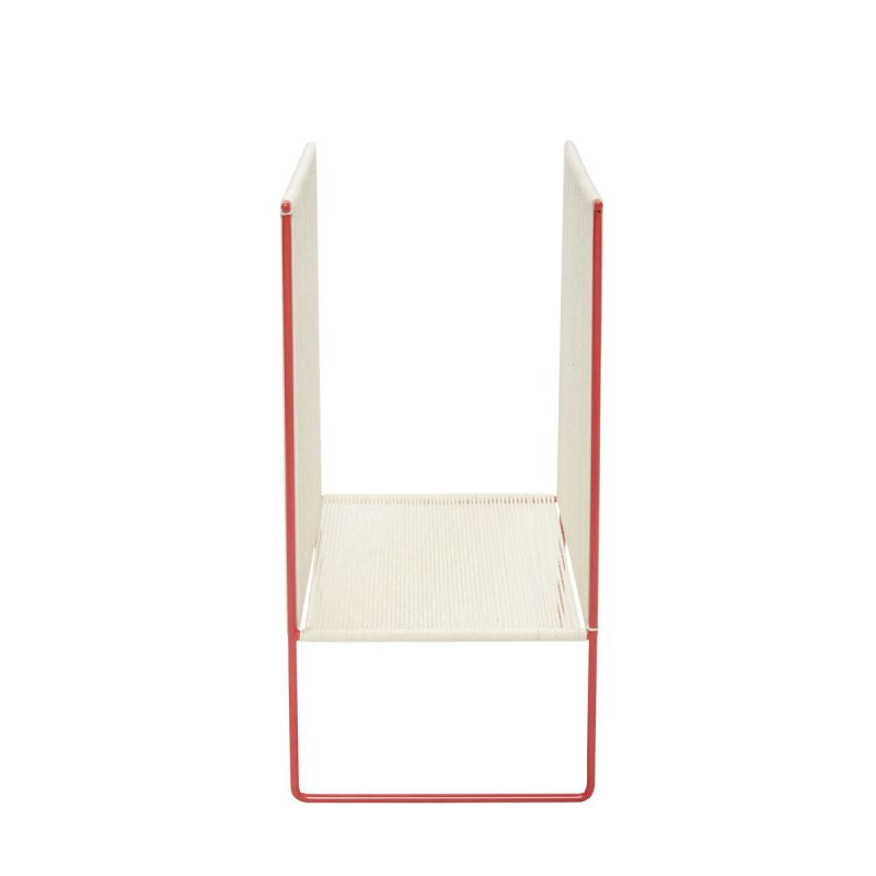 String magazine holder red/white